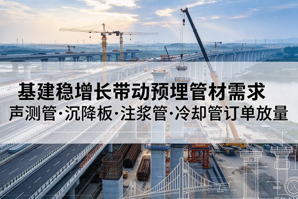靖安基建稳增长带动预埋监测管材需求，声测管、沉降板、注浆管订单持续放量