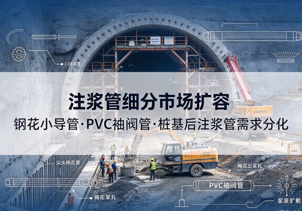 靖安注浆管细分市场扩容，隧道钢花小导管、PVC 袖阀管、桩基后注浆管需求分化